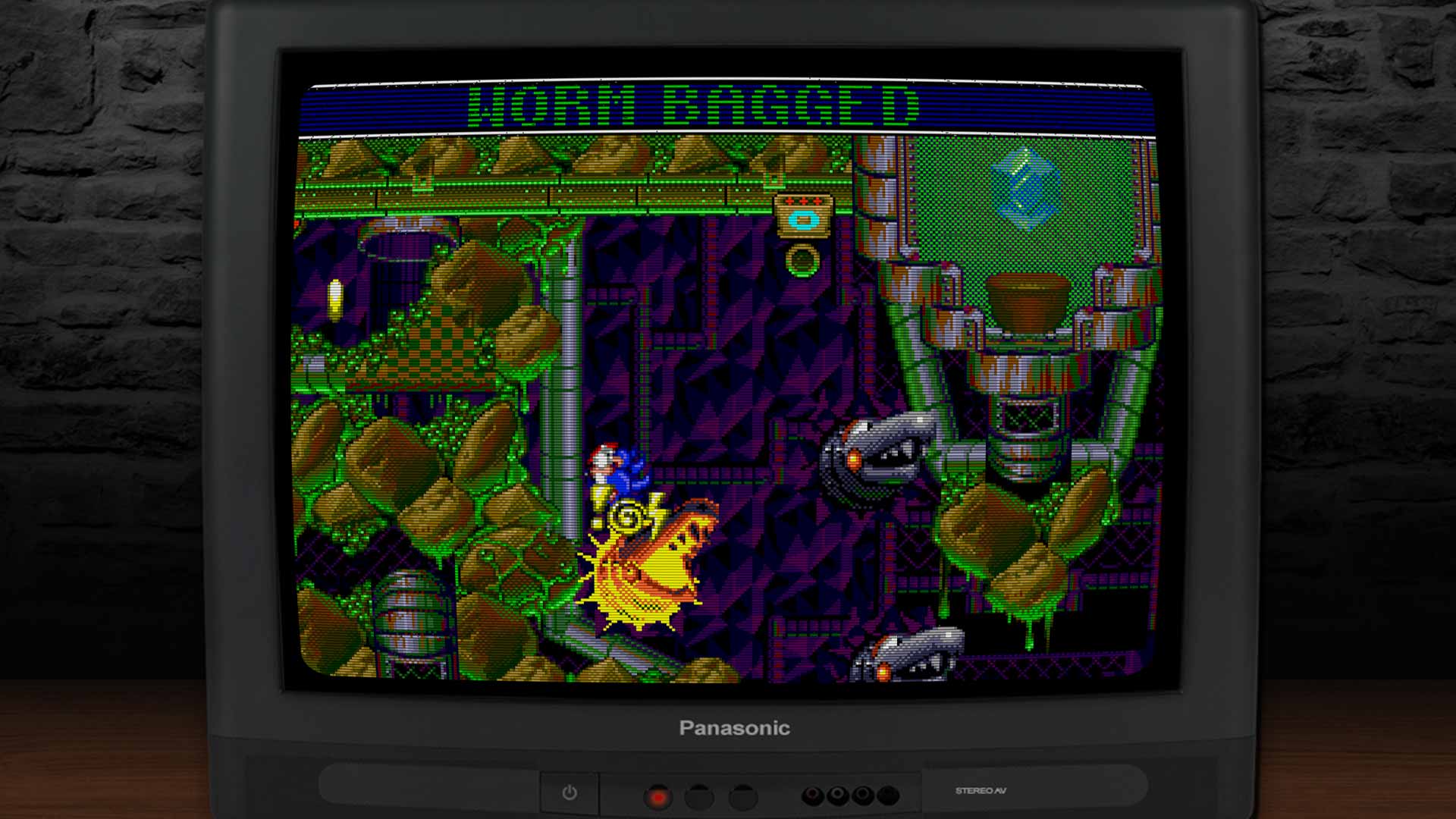 Gameplay mit Somic im "Kampf" gegen mutierte Wurm-Monster