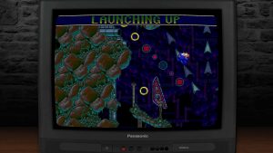 Gameplay-Szene mit Sonic und Levelstruktur im Flipper-Stil