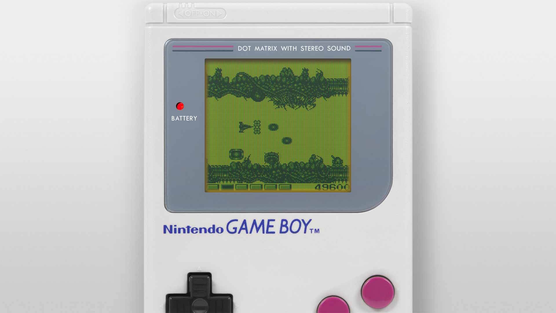 Das Raumschiff manövriert durch enge Gänge mit Powerups und Bodenfeinden.